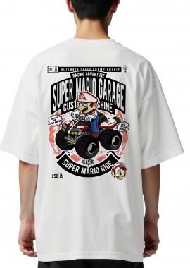 Oversized T-Shirt Mario Ride Pop Culture White