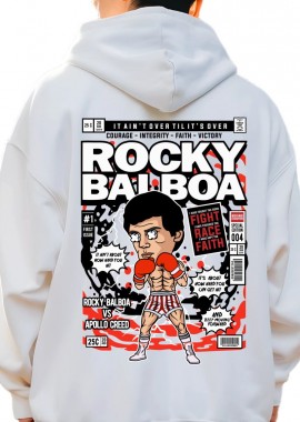 Hoodie Rocky Balboa Pop Culture White