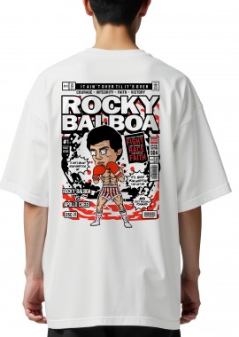Pop Culture - Oversized T-Shirt Rocky Balboa Pop Culture White
