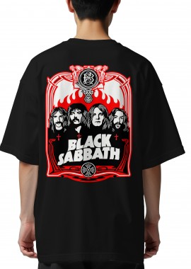 Rock Avenue - Oversized T-Shirt Black Sabbath Art Design1 Rock Avenue Black