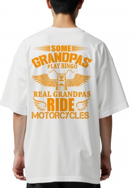 Oversized T-Shirt Some grandpas play bingo Pop Culture White