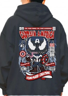 Pop Culture - Hoodie Venom Captain America Pop Culture Black