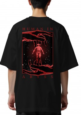 Pop Culture - Oversized T-Shirt Space Graphic Pop Culture Black