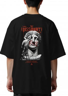 Pop Culture - Oversized T-Shirt The Dissident Pop Culture Black