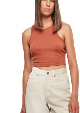 Γυναικείο Cropped Rib Top TB1498 Urban Classics Terracotta