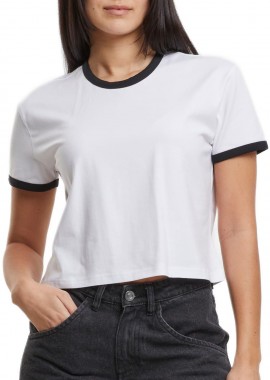 Urban Classics - Γυναικείο T-Shirt Contrast Retro TB7492 Urban Classics White/Black