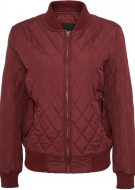Urban Classics - Γυναικείο Μπουφάν Diamond Quilt Nylon TB806 Urban Classics Black Burgundy