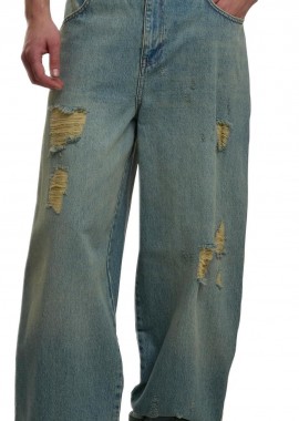 Παντελόνι Loose Fit Jeans DFJS227-19069 DEF vintage blue destroyed