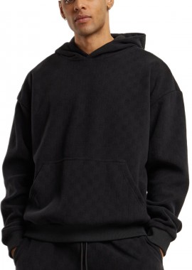 Urban Classics - Oversized Φούτερ με Κουκούλα Jacquard Velvet TB6770 Urban Classics Black