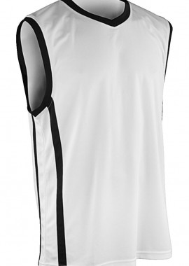 Spiro - Αθλητική Μπλούζα Basketball S278M Spiro Quick Dry White/Black