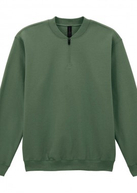 Gildan - Φούτερ με Φερμουάρ 1/4 SF008 Gildan Softstyle Midweight Fleece Military Green