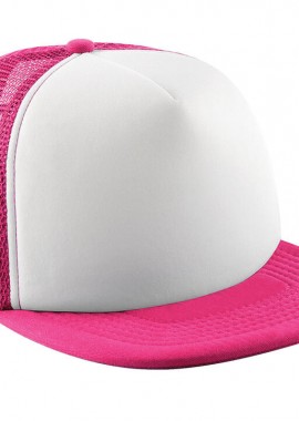 Παιδικό Καπέλο Trucker B645b Beechfield Vintage Snapback Fuchsia/White