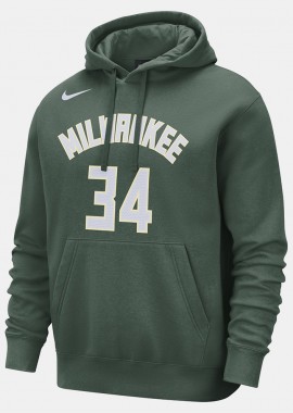 Nike - Nike NBA Milwaukee Bucks Club Ανδρικό Φούτερ με Κουκούλα (9000151718_40564)