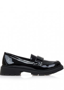 Oxfords μαύρα λουστρίνι με αγκράφα ΜΑΥΡΟ