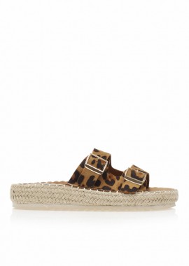 Εσπαντρίγιες flatforms animal print σουέτ ΛΕΟΠΑΡ
