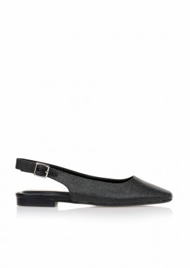 Γόβες TSOUKALAS slingback μαύρες ΜΑΥΡΟ