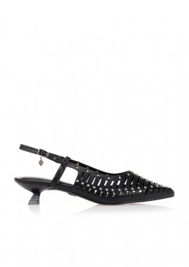 Γόβες TSOUKALAS μαύρες με τρούκς ΜΑΥΡΟ