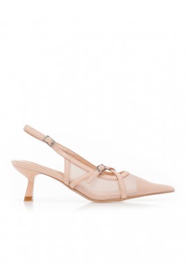 Γόβες slingback με δίχτυ ΜΠΕΖ