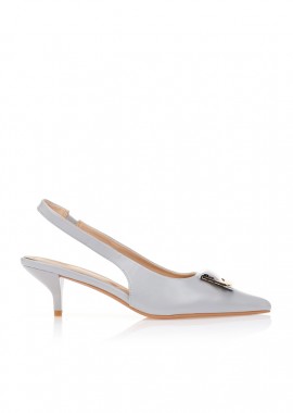 Tsoukalas - Γόβες slingback με χρυσή αγκράφα ΜΠΛΕ