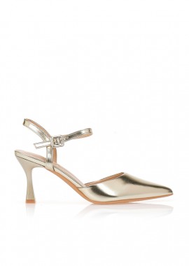 Γόβες slingback δερματίνη ΧΡΥΣΟ