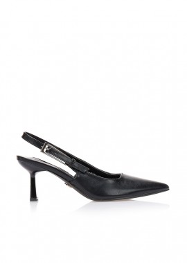 Γόβες TSOUKALAS μαύρες slingback ΜΑΥΡΟ