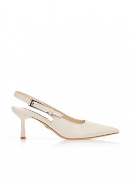 Γόβες TSOUKALAS μπεζ slingback ΜΠΕΖ