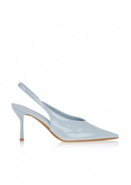 Γόβες λουστρίνι με λάστιχο ΓΑΛΑΖΙΟ