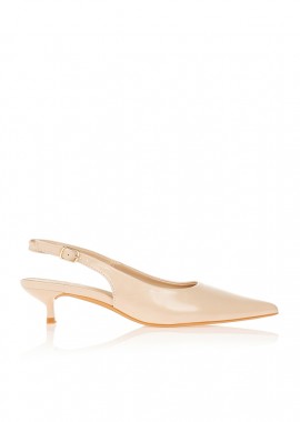 Γόβες nude slingback χαμηλές NUDE
