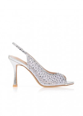 Γόβες με διαφάνεια και στρας ΑΣΗΜΙ