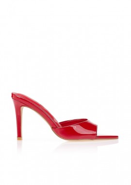Πέδιλα mules κόκκινα μυτερά ΚΟΚΚΙΝΟ