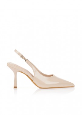 Γόβες slingback λουστρίνι ΜΠΕΖ