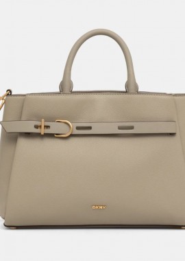 DKNY - Γυναικεία Δερμάτινη Τσάντα Χειρός Ώμου DKNY Onyx Satchel R44DAI68 TOF Τάουπε