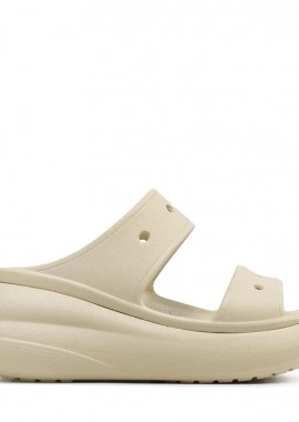 Γυναικείες Ανατομικές Παντόφλες Crocs Classic Crush Sandal 207670 2Y2 Μπεζ