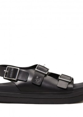 Γυναικεία Δερμάτινα Σανδάλια Calvin Klein YW0YW01785 0GJ Μαύρα