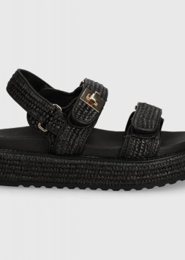 Steve Madden - Γυναικεία Σανδάλια Flatforms Steve Madden Bigmona SM11003034-02002-00S Μαύρα