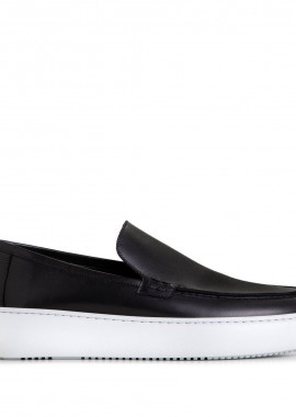 Ανδρικά Δερμάτινα Loafers Makris L4 Μαύρα