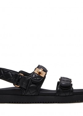 Γυναικεία Δερμάτινα Σανδάλια Steve Madden Mona-Q SM1003792-03001-055 Μαύρα