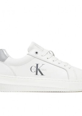 Γυναικεία Δερμάτινα Sneakers Calvin Klein YW0YW01876-02R Λευκά
