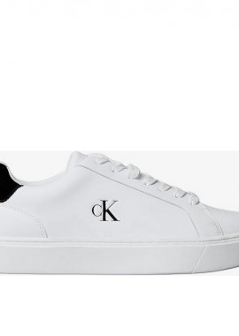 Ανδρικά Δερμάτινα Sneakers Calvin Klein YM0YM01435 01W Λευκά
