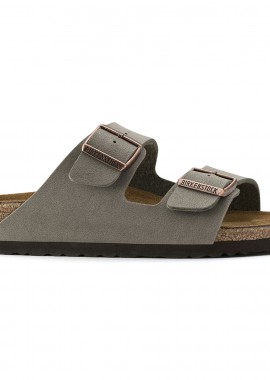 Ανατομικές Παντόφλες Birkenstock Arizona Birko-Flor Nubuck Stone 0151213 Narrow Fit