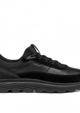 Ανδρικά Δερμάτινα Sneakers Geox Spherica U56MPA 08522 C9999 Μαύρα