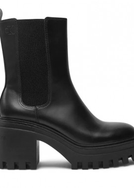 Calvin Klein - Γυναικεία Δερμάτινα Μποτάκια Calvin Klein YW0YW01547-0GJ Μαύρα