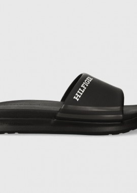 Ανδρικές Παντόφλες Tommy Hilfiger Pool Slide Dual Density FM0FM05017 BDS Μαύρες