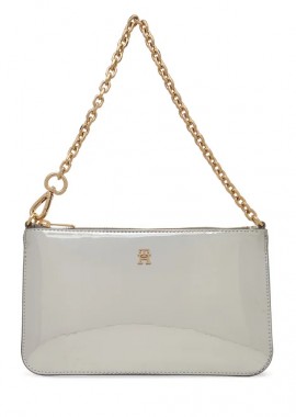 Tommy Hilfiger - Γυναικεία Τσάντα Ώμου Tommy Hilfiger AW0AW18219-PE6 Ασημί