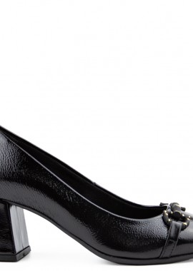 Γυναικείες Ανατομικές Δερμάτινες Γόβες Ragazza 047 Μαύρο Λουστριν