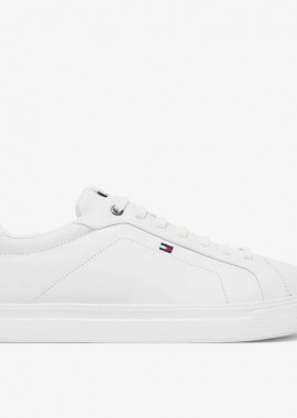 Ανδρικά Δερμάτινα Sneakers Tommy Hilfiger FM0FM05678-YBS Λευκά