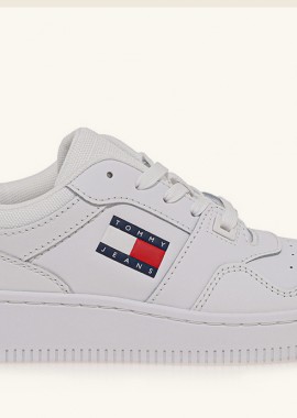 Γυναικεία Δερμάτινα Sneakers Tommy Hilfiger EN0EN02933-YBS Λευκά