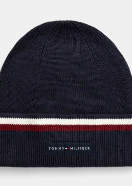 Tommy Hilfiger - Ανδρικός Βαμβακερός Σκούφος Tommy Hilfiger AM0AM12983 DW6 Μπλε