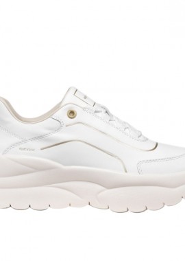 Γυναικεία Ανατομικά Δερμάτινα Sneakers Geox Xtors D651FA-085FU-C1000 Λευκά