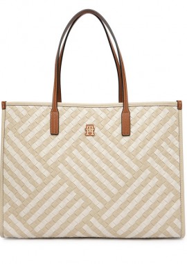 Tommy Hilfiger - Γυναικεία Τσάντα Ώμου Tommy Hilfiger AW0AW18394-0F4 Μπεζ